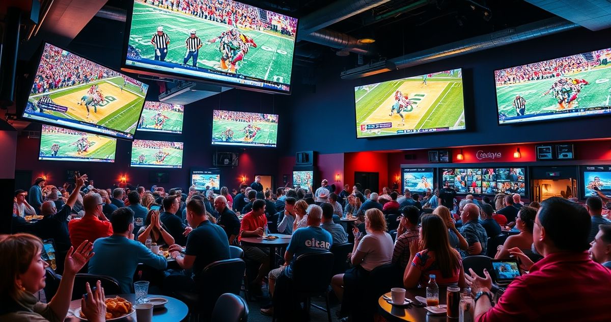 Sports Bars with Large Screens - DyeLot Interiors